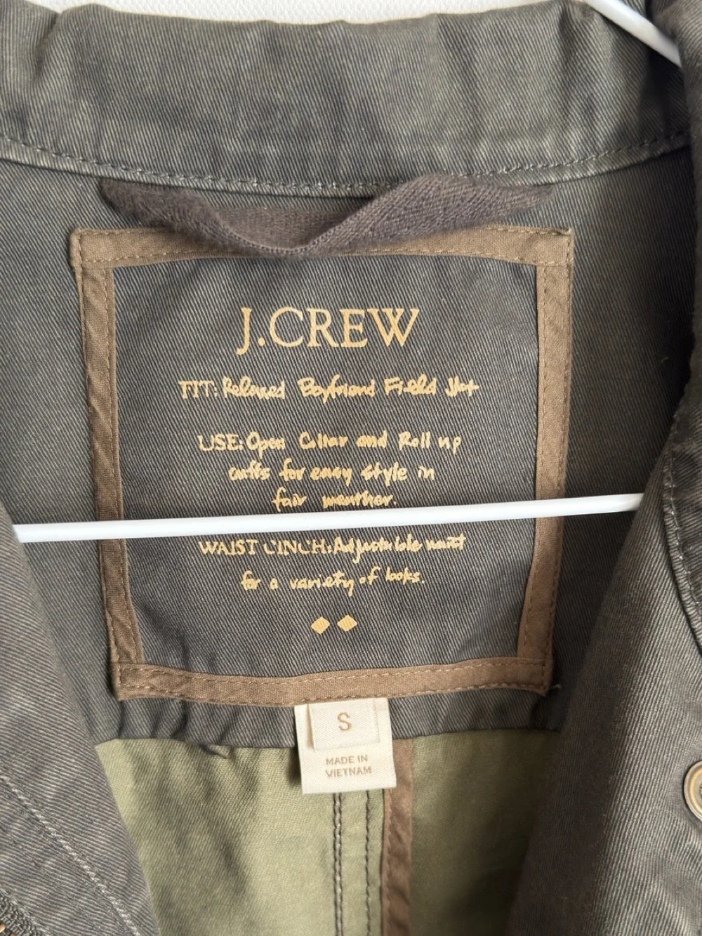 J. Crew Relaxed Boyfriend Field Utility Jacket Size Small